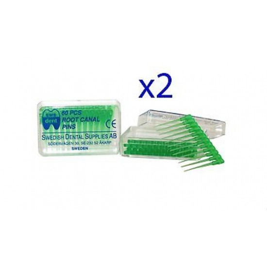 Root Canal Pins green 60pcs