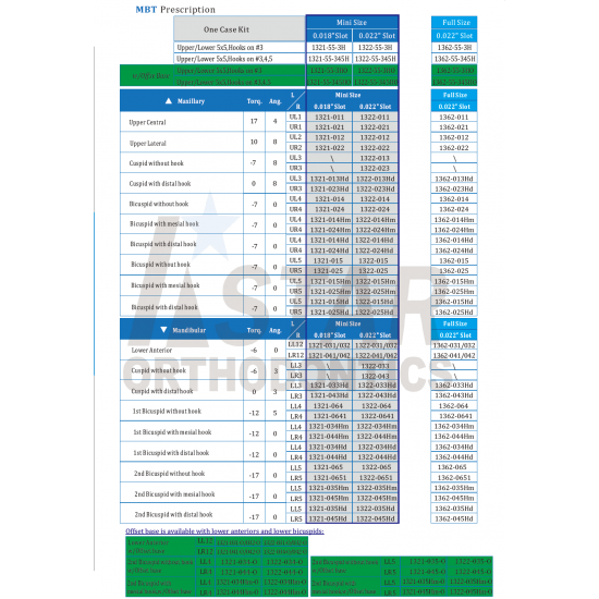 Bracket matory with tupe 6