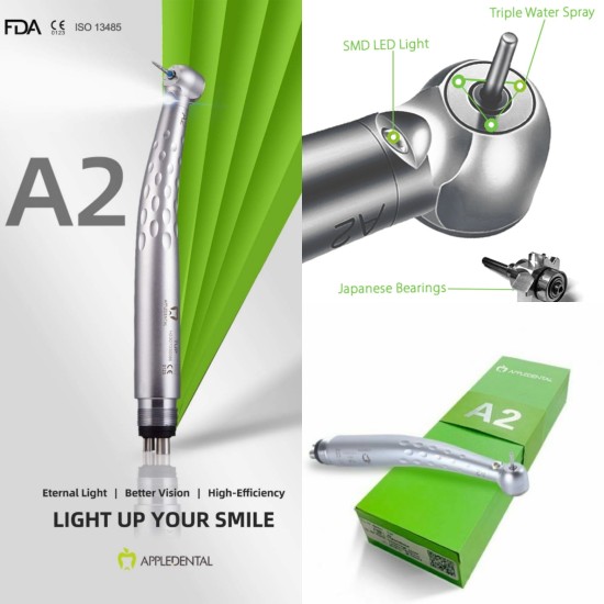 A2 handpiece turbine with Led Appledental 