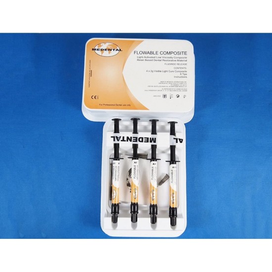 Dental Flowable VLC Refill A1 , A2 , A3 , A3.5 Kit /4 tupe MEDENTAL 