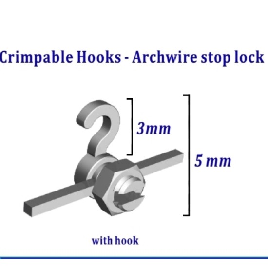 Crimpable Hooks-Archwire Stop Lock