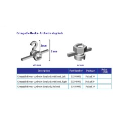 Crimpable Hooks-Archwire Stop Lock